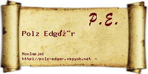 Polz Edgár névjegykártya